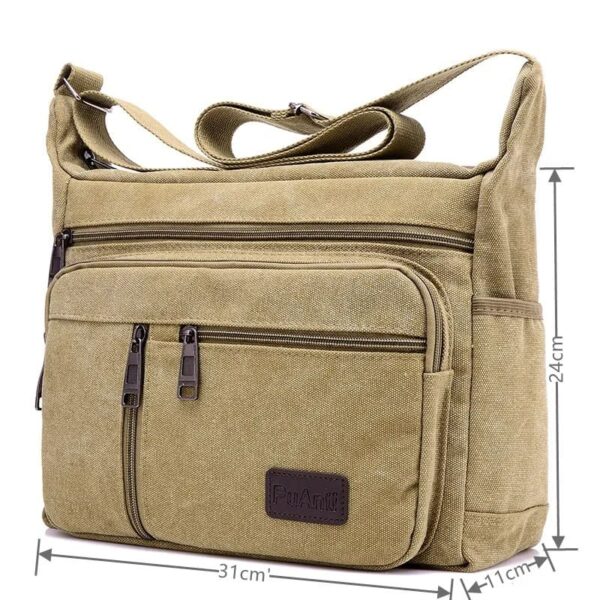 Bolsa de Lona Mensajero para Hombre: Combinación Ideal de Estilo y Funcionalidad - Image 10