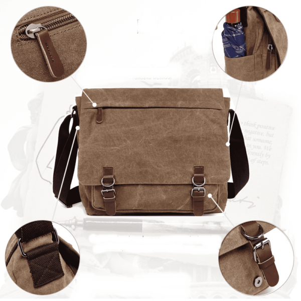 Bolsa de Lona Grande Mensajero para Hombre: Estilo y Funcionalidad para el Día a Día - Image 10
