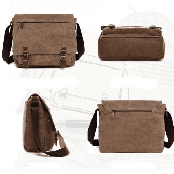 Bolsa de Lona Grande Mensajero para Hombre: Estilo y Funcionalidad para el Día a Día - Image 9