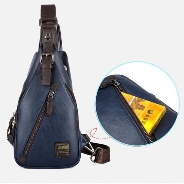 Bolso de Pecho Bandolera para Hombre + Cartera + Estuche - Image 9