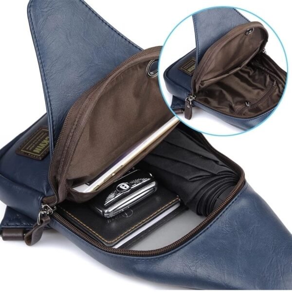 Bolso de Pecho Bandolera para Hombre + Cartera + Estuche - Image 11