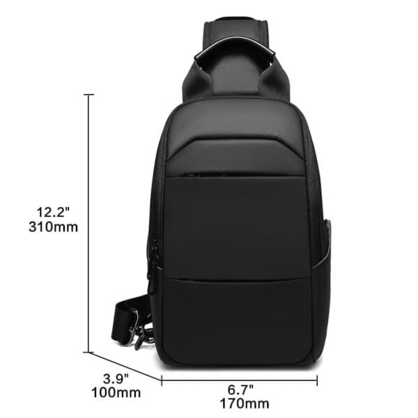 Mochila de Correa Cruzada Impermeable Hombre con Puerta USB - Image 7