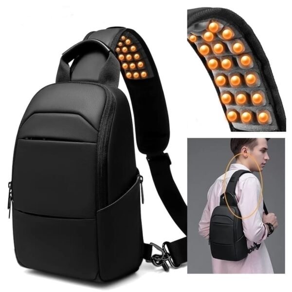 Mochila de Correa Cruzada Impermeable Hombre con Puerta USB - Image 2