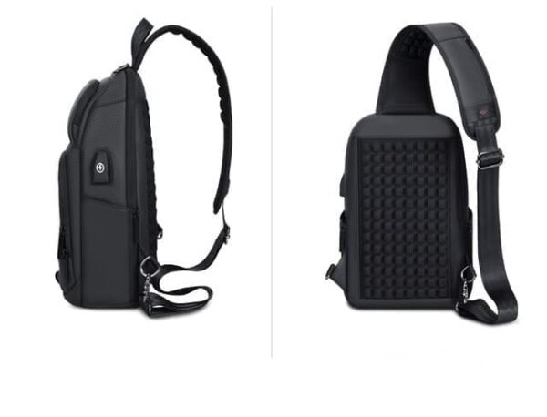 Mochila de Correa Cruzada Antirrobo Impermeable con USB - Image 3