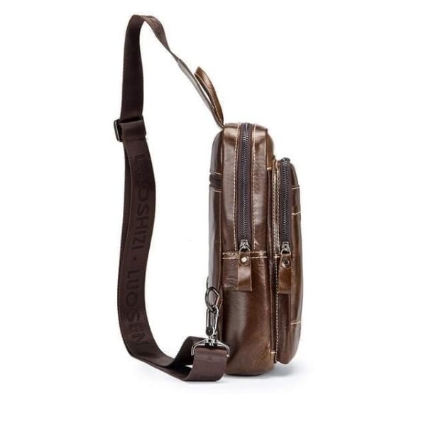 Bolso Bandolera Hombre Pechera de Cuero - Image 6