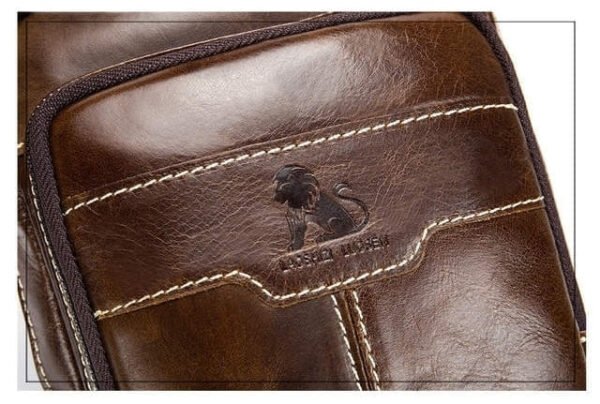 Bolso Bandolera Hombre Pechera de Cuero - Image 7