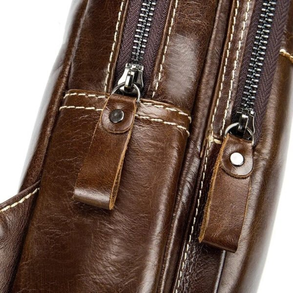 Bolso Bandolera Hombre Pechera de Cuero - Image 3