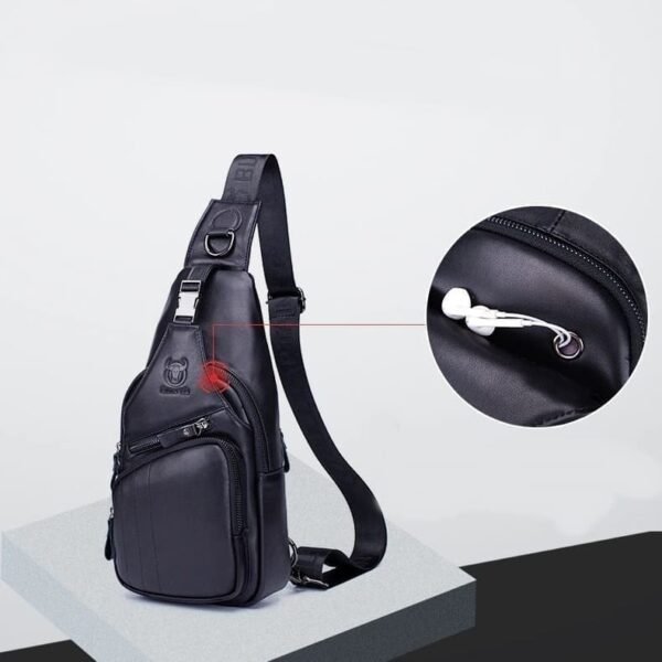 Bandolera Hombre Bolsa de Pecho Piel - Image 10