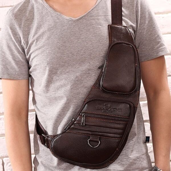 Bolso Bandolera para Hombre Crossbody Cuero - Image 5