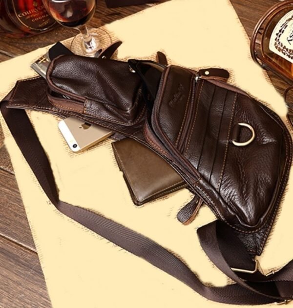 Bolso Bandolera para Hombre Crossbody Cuero - Image 3