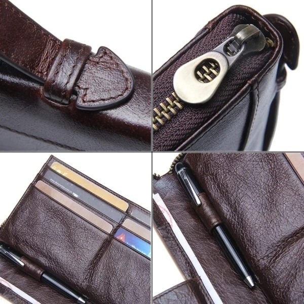 Cartera de Mano de Piel con Porta Celular y Monedero - Image 3