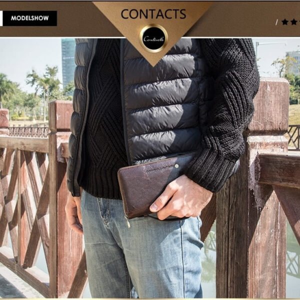 Cartera de Mano de Piel con Porta Celular y Monedero - Image 7