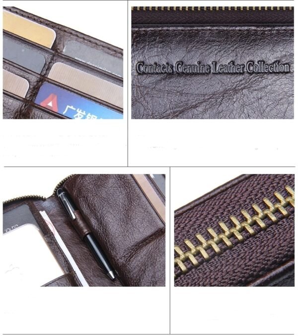 Cartera de Mano de Piel con Porta Celular y Monedero - Image 10