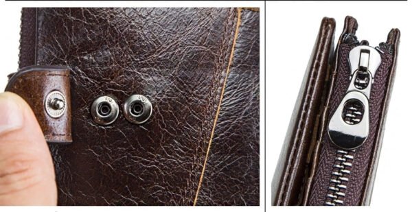 Cartera Larga de Piel con Porta Celular y Tarjetero - Image 7