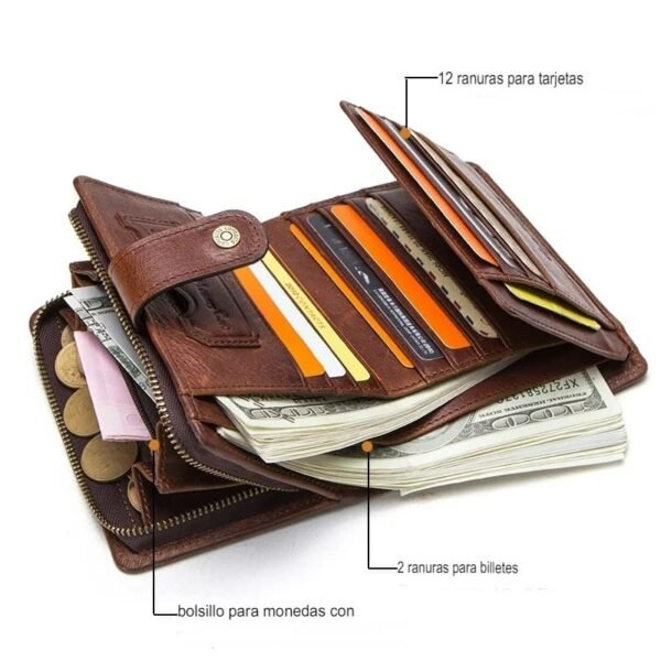 Cartera con Tarjetero Hombre y Monedero - Protección Eficaz y Diseño Distinto - Image 7