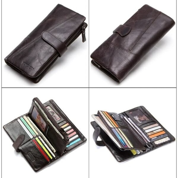Cartera Larga de Piel Premium para Hombre con Tarjetero - Distinción y Practicidad Garantizadas - Image 3