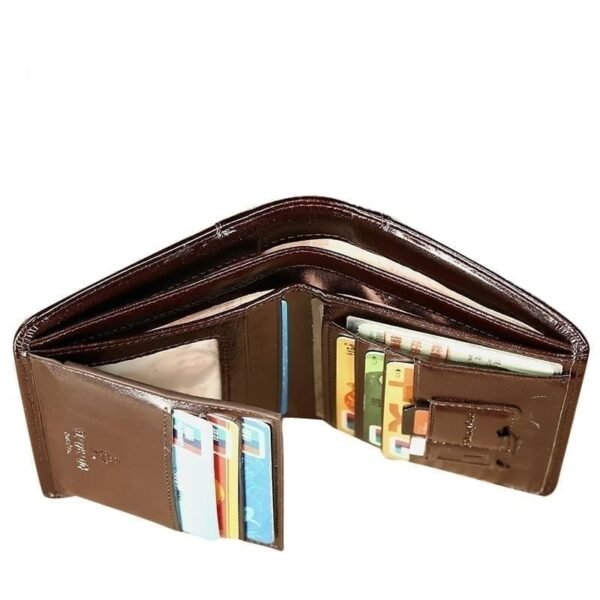 Cartera con Protección RFID Trifold para Hombre - Seguridad Excepcional en un Diseño Compacto - Image 9