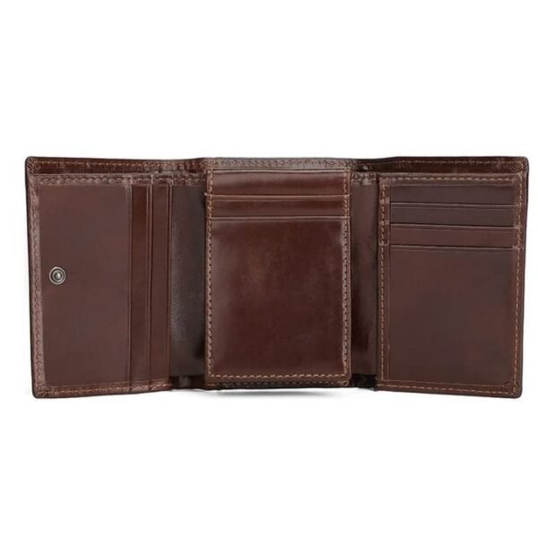 Cartera de Hombre Trifold RFID Cuero Vintage - Distinción y Seguridad Integradas - Image 11