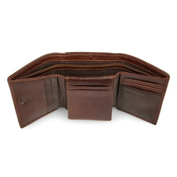 Cartera de Hombre Trifold RFID Cuero Vintage - Distinción y Seguridad Integradas - Image 6
