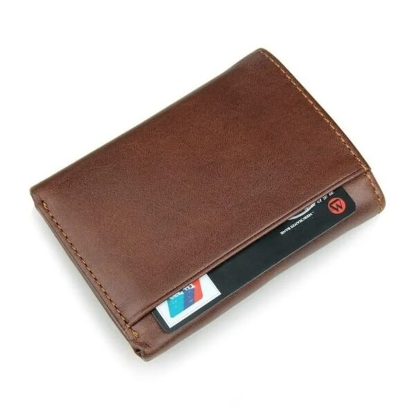 Cartera de Hombre Trifold RFID Cuero Vintage - Distinción y Seguridad Integradas - Image 4