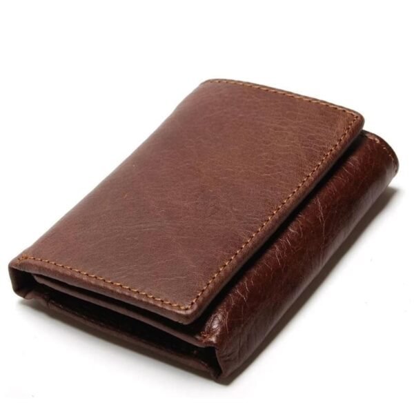 Cartera de Hombre Trifold RFID Cuero Vintage - Distinción y Seguridad Integradas - Image 2