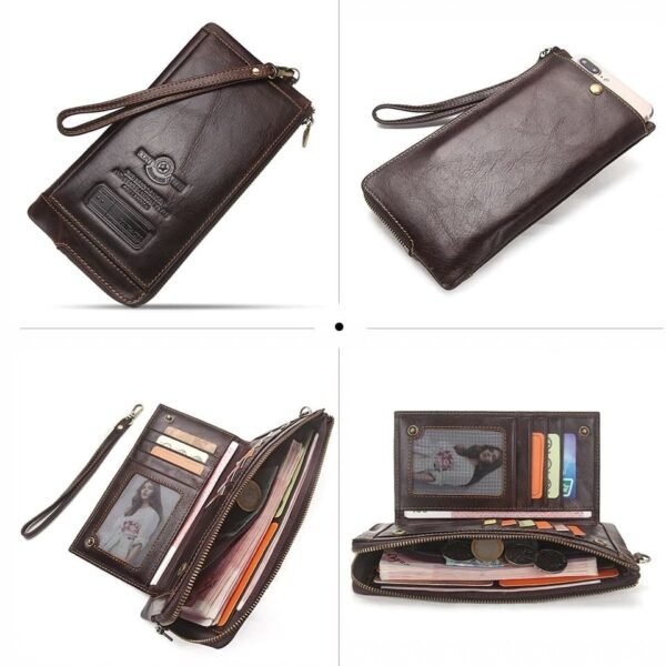 Cartera Larga para Hombre de Piel con RFID - Image 8