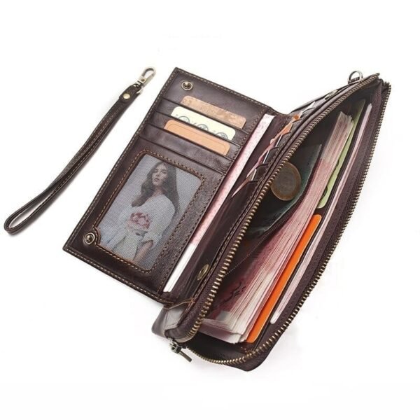 Cartera Larga para Hombre de Piel con RFID - Image 2